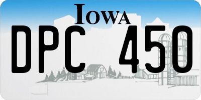 IA license plate DPC450