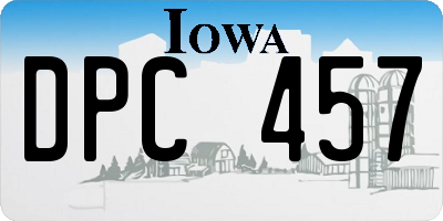 IA license plate DPC457