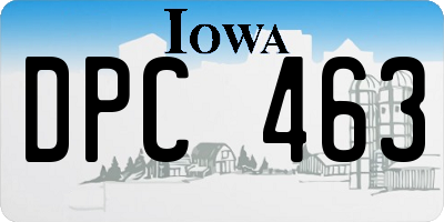 IA license plate DPC463