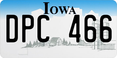 IA license plate DPC466