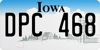 IA license plate DPC468
