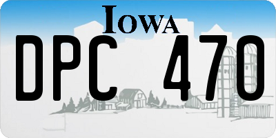 IA license plate DPC470