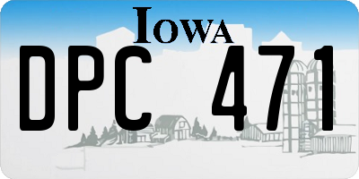 IA license plate DPC471