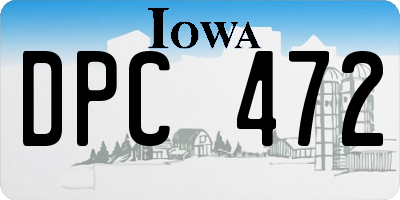 IA license plate DPC472