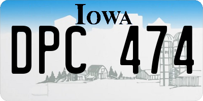 IA license plate DPC474