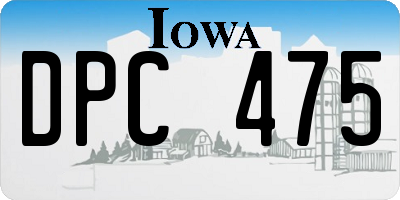 IA license plate DPC475