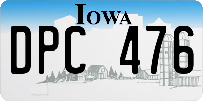 IA license plate DPC476