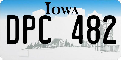 IA license plate DPC482