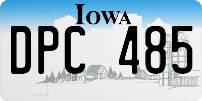 IA license plate DPC485