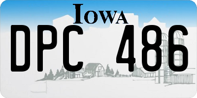 IA license plate DPC486