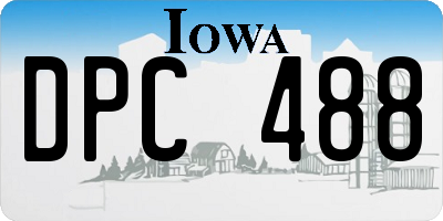 IA license plate DPC488