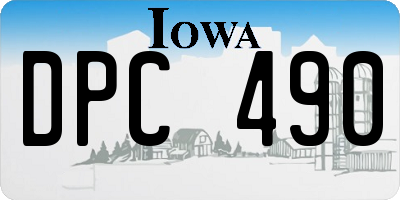 IA license plate DPC490