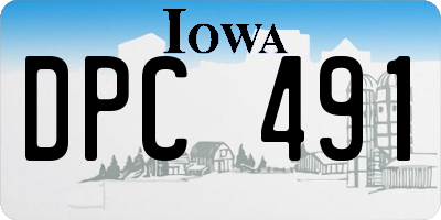 IA license plate DPC491