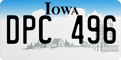 IA license plate DPC496