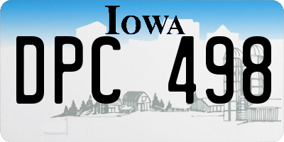 IA license plate DPC498