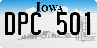 IA license plate DPC501