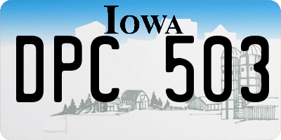 IA license plate DPC503