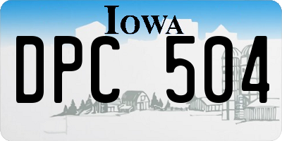 IA license plate DPC504