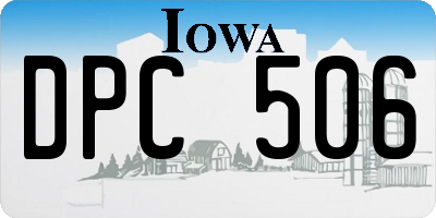 IA license plate DPC506