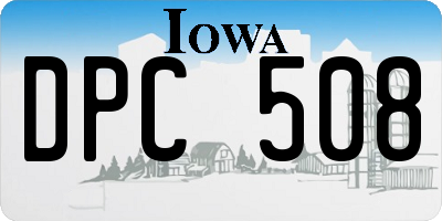 IA license plate DPC508