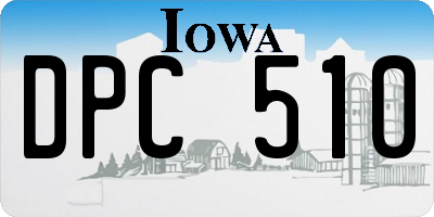 IA license plate DPC510