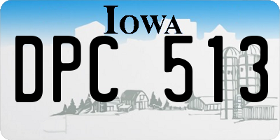 IA license plate DPC513