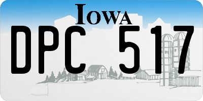 IA license plate DPC517