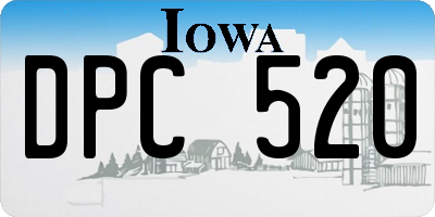 IA license plate DPC520