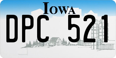 IA license plate DPC521