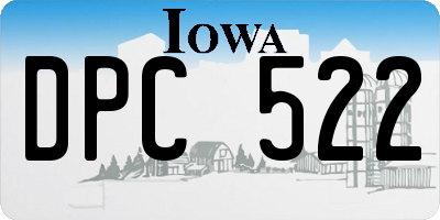 IA license plate DPC522