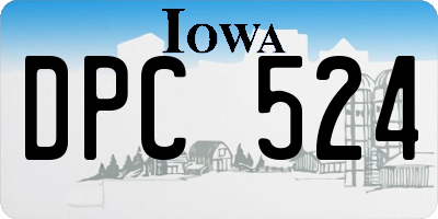 IA license plate DPC524