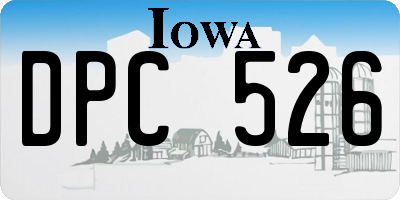 IA license plate DPC526