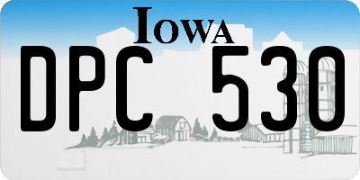 IA license plate DPC530