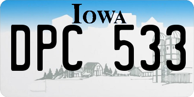 IA license plate DPC533