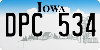 IA license plate DPC534