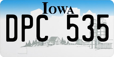 IA license plate DPC535