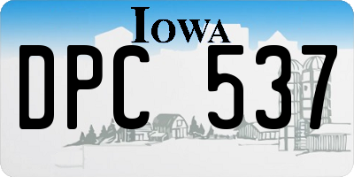 IA license plate DPC537