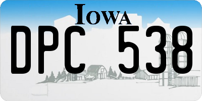 IA license plate DPC538