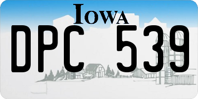 IA license plate DPC539