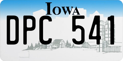 IA license plate DPC541