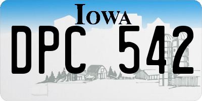 IA license plate DPC542