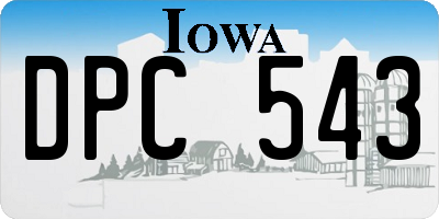 IA license plate DPC543
