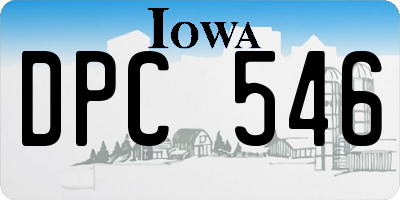 IA license plate DPC546
