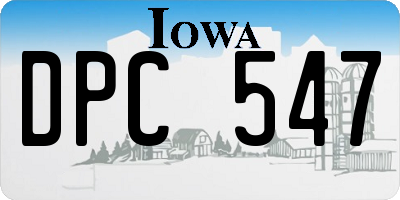 IA license plate DPC547