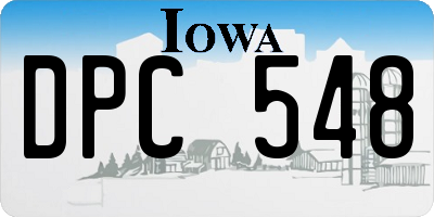 IA license plate DPC548