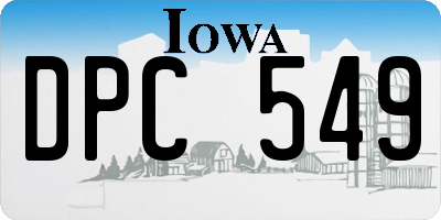 IA license plate DPC549