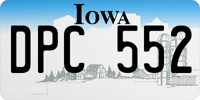 IA license plate DPC552