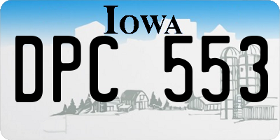 IA license plate DPC553