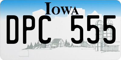 IA license plate DPC555