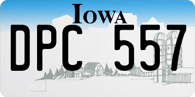 IA license plate DPC557